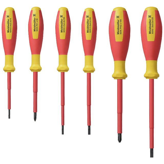 Weidmuller - Weidmüller sdi set S2.5-5.5/PH1/2 vde Schraubendreher-Set Schlitz, Kreuzschlitz Phillips