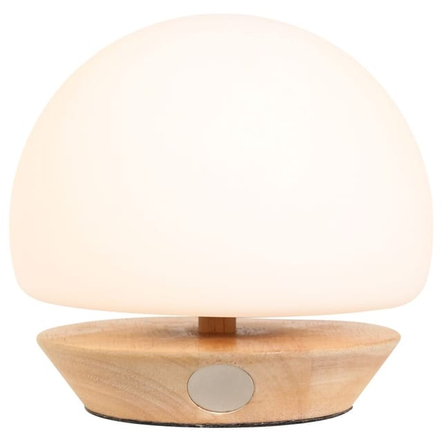 Tischlampe - Ancilla - natürlich - glas holz - ø - Steinhauer