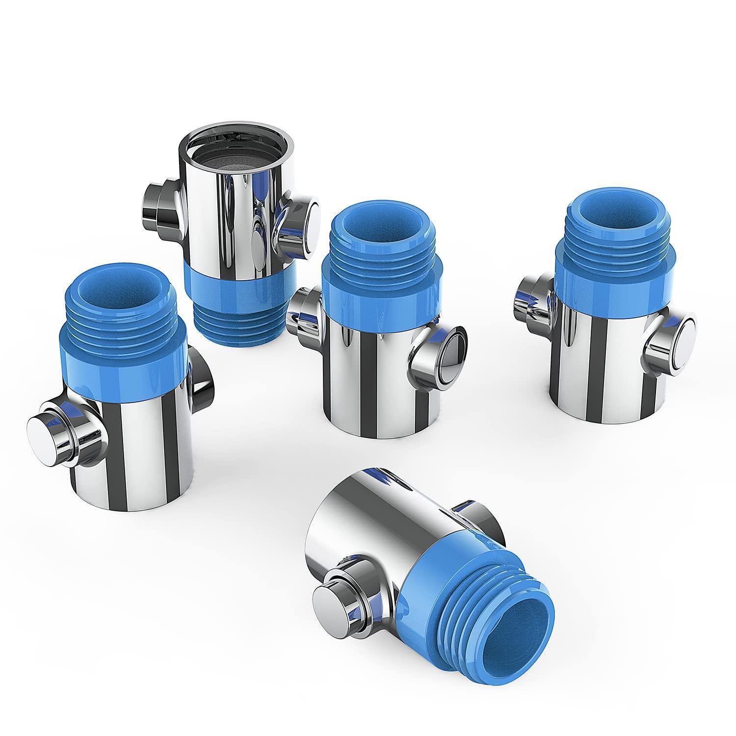 Duschkopf Absperrventil G1/2, 5 Stück, Chrom, Universal Wasserstopper