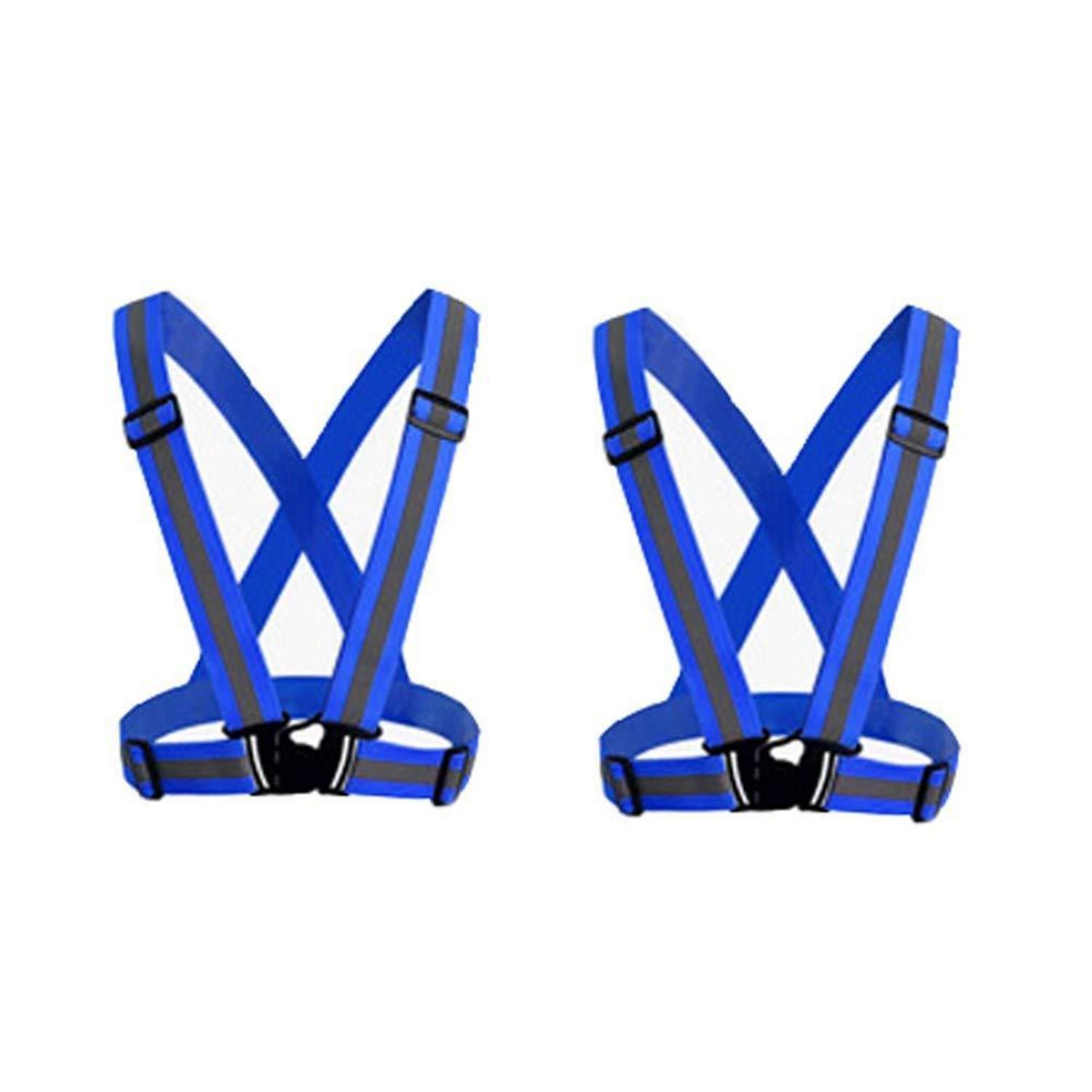 2x Reflektorweste Für Damen Herren Kinder, Hohe Sichtbarkeit, Blau