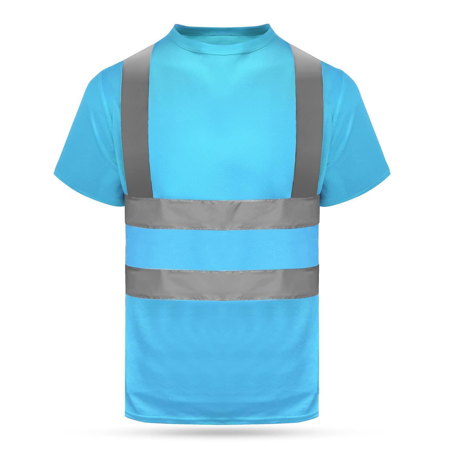Warnschutz T-shirt Mit Reflektoren, Atmungsaktiv, Leicht, Kurzarm