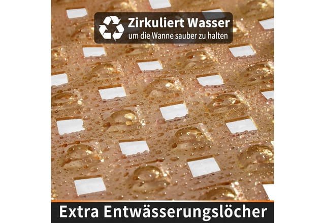 Badewannenmatte Extra Lang, Rutschfest Mit Saugnäpfen, 70x40 Cm, Braun