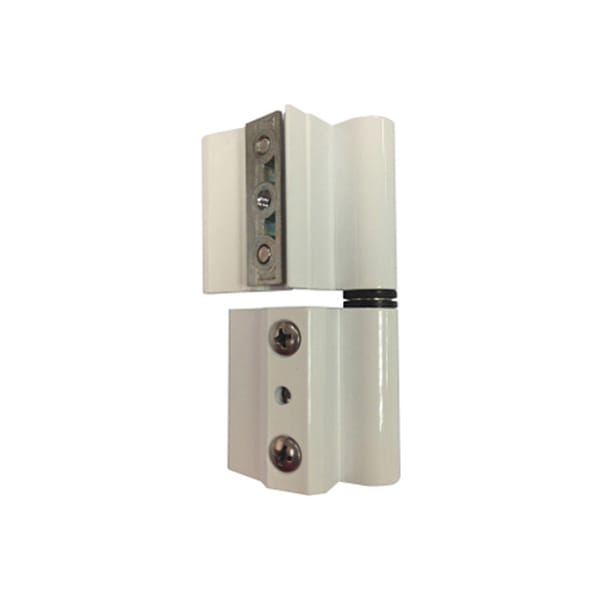 Beutel mit 2 Scharnieren Profil 40/20 Weißaluminium rechts 68039 Micel