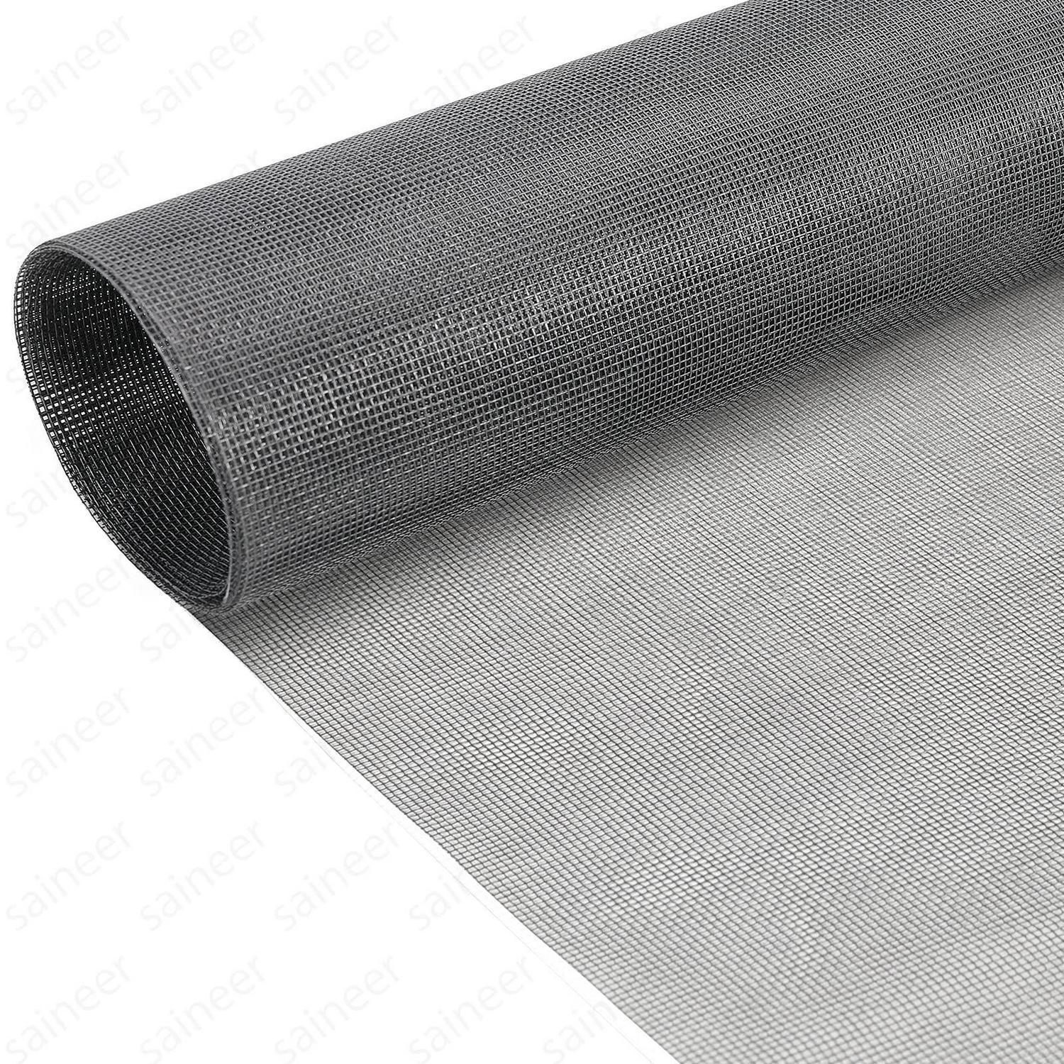 Fliegengitter Meterware 1,2m X 3m Grau, Insektenschutz Fenster & Tür, Fiberglas, Waschbar