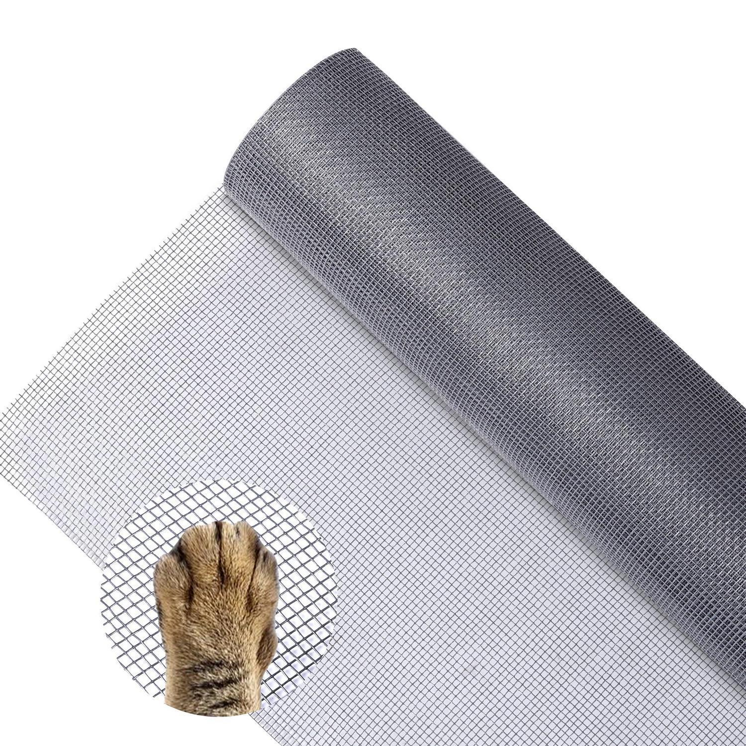 Fliegengitter Meterware 120x250cm Grau, Fiberglas Insektenschutz Gaze, Zuschneidbar