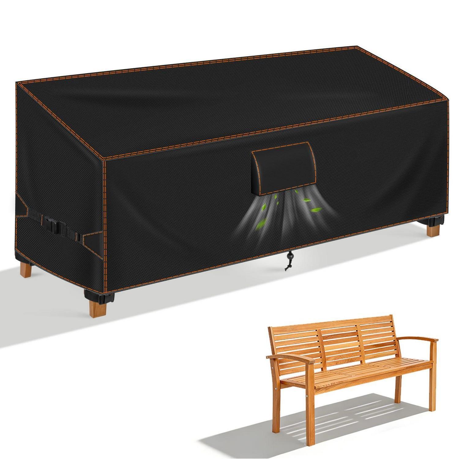 Gartenbank Abdeckung 3 Sitzer 163x70x63/86cm, 420d Oxford Uv-beständig Wasserdicht