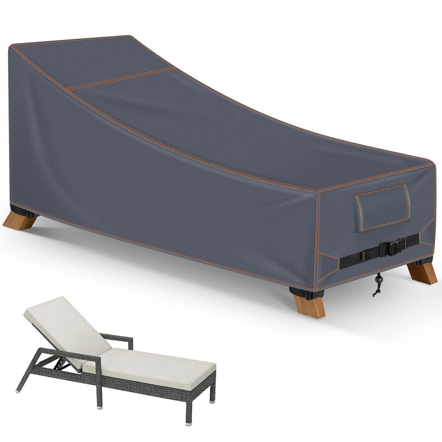 Gartenliege Abdeckung 200x75cm Wasserdicht Uv-schutz 420d Oxford Grau