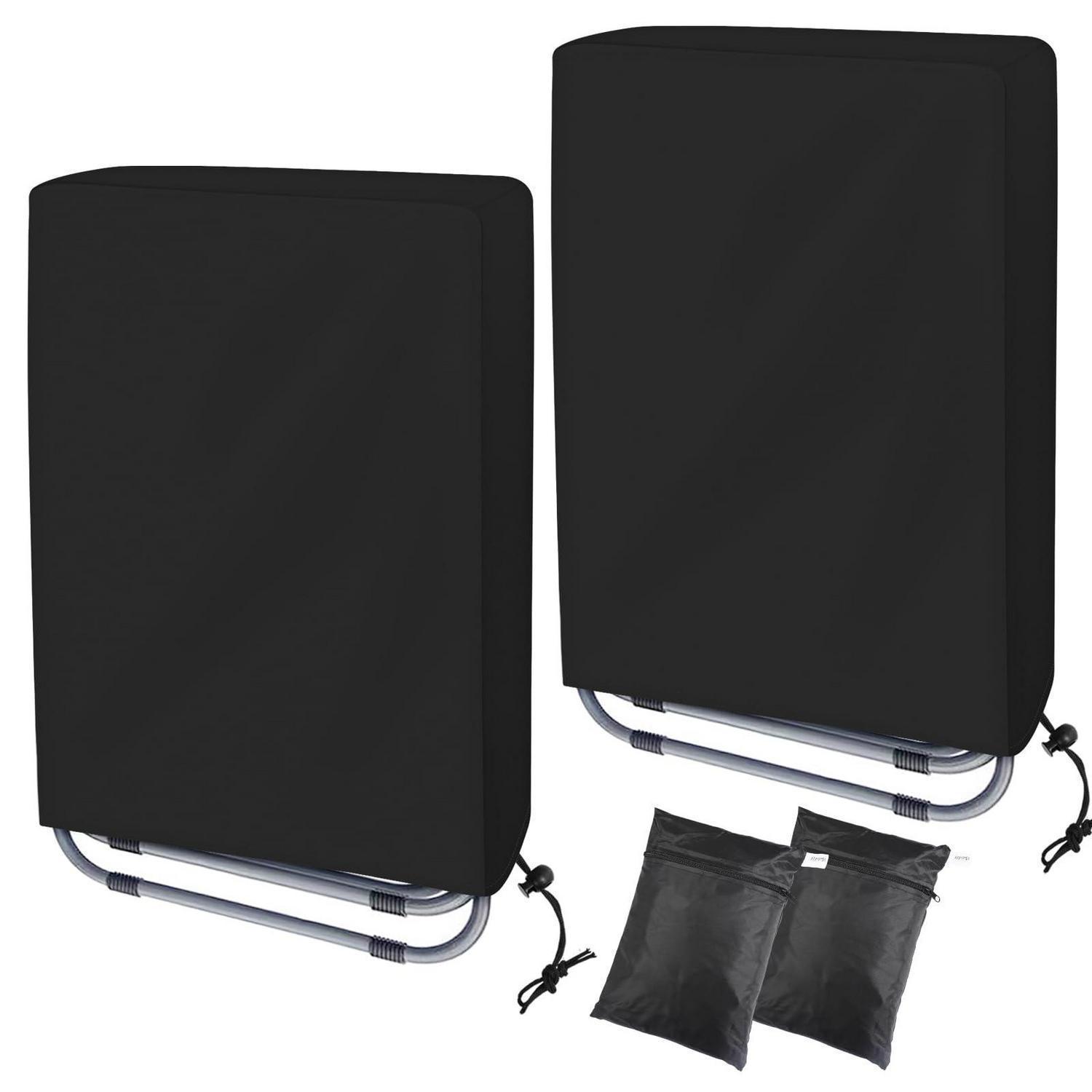 2er Set Klappstuhl Schutzhüllen 110x71cm Oxford Wasserdicht Winddicht Uv-schutz Mit Tasche