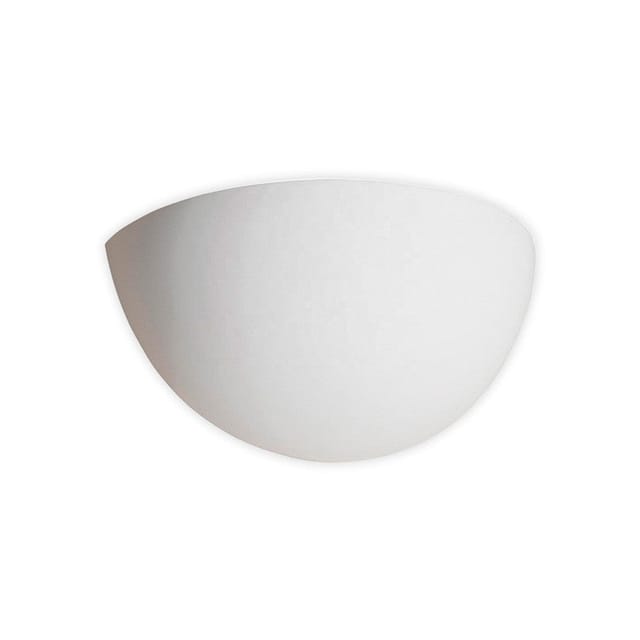 Gips-Wandleuchte HALF E14