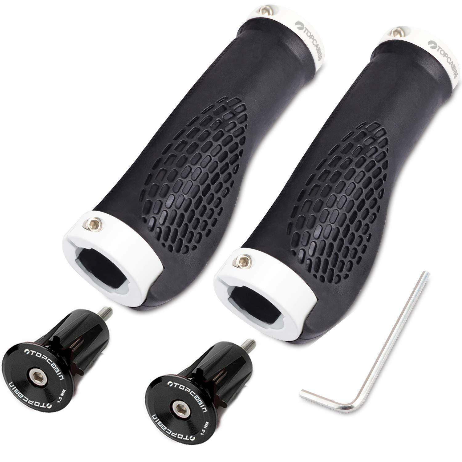 Fahrradgriffe Ergonomisch Mit Doppel-lock-on, Weiß