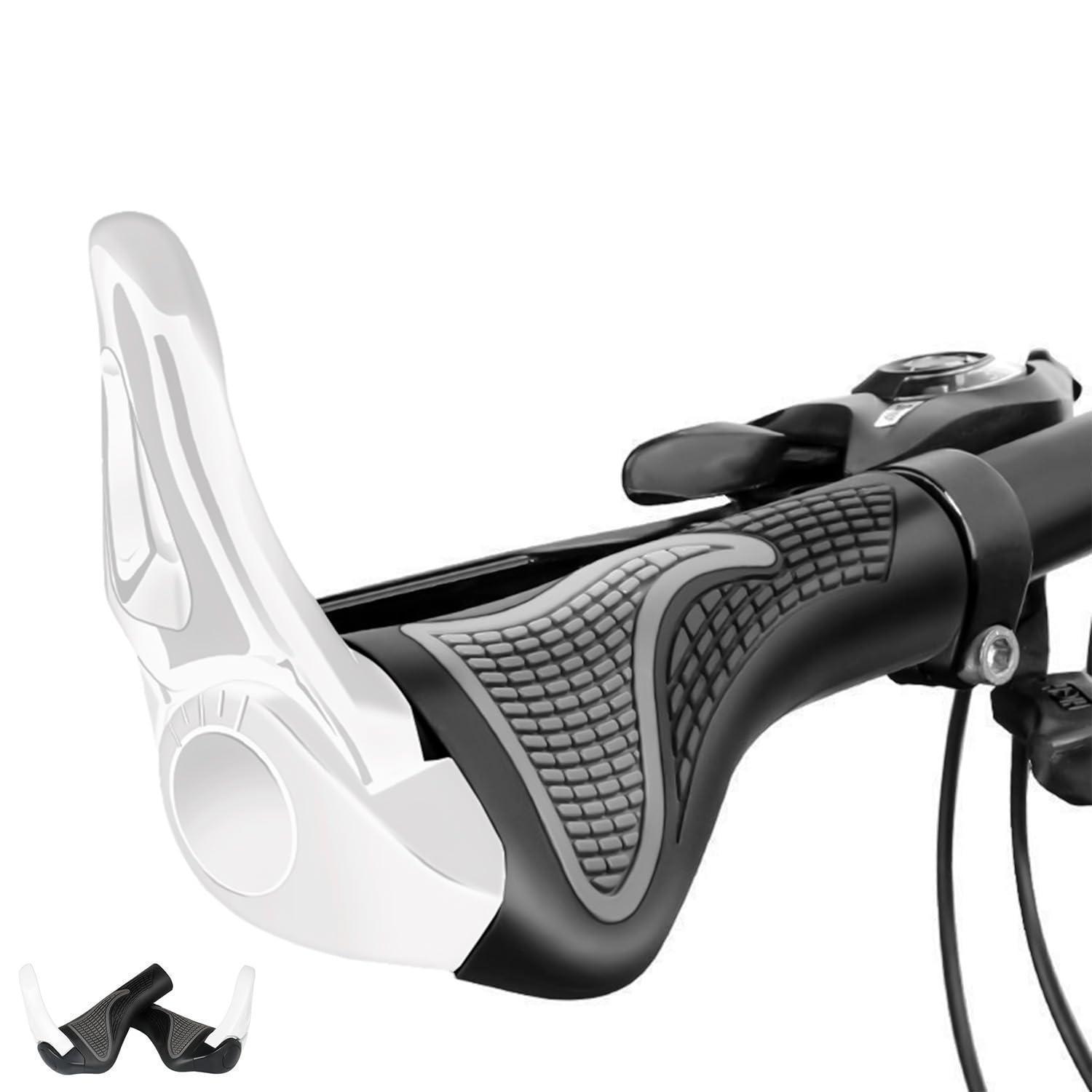 Ergonomische Fahrradgriffe Für 22,2 Mm Lenker, Rutschfest, Weiß