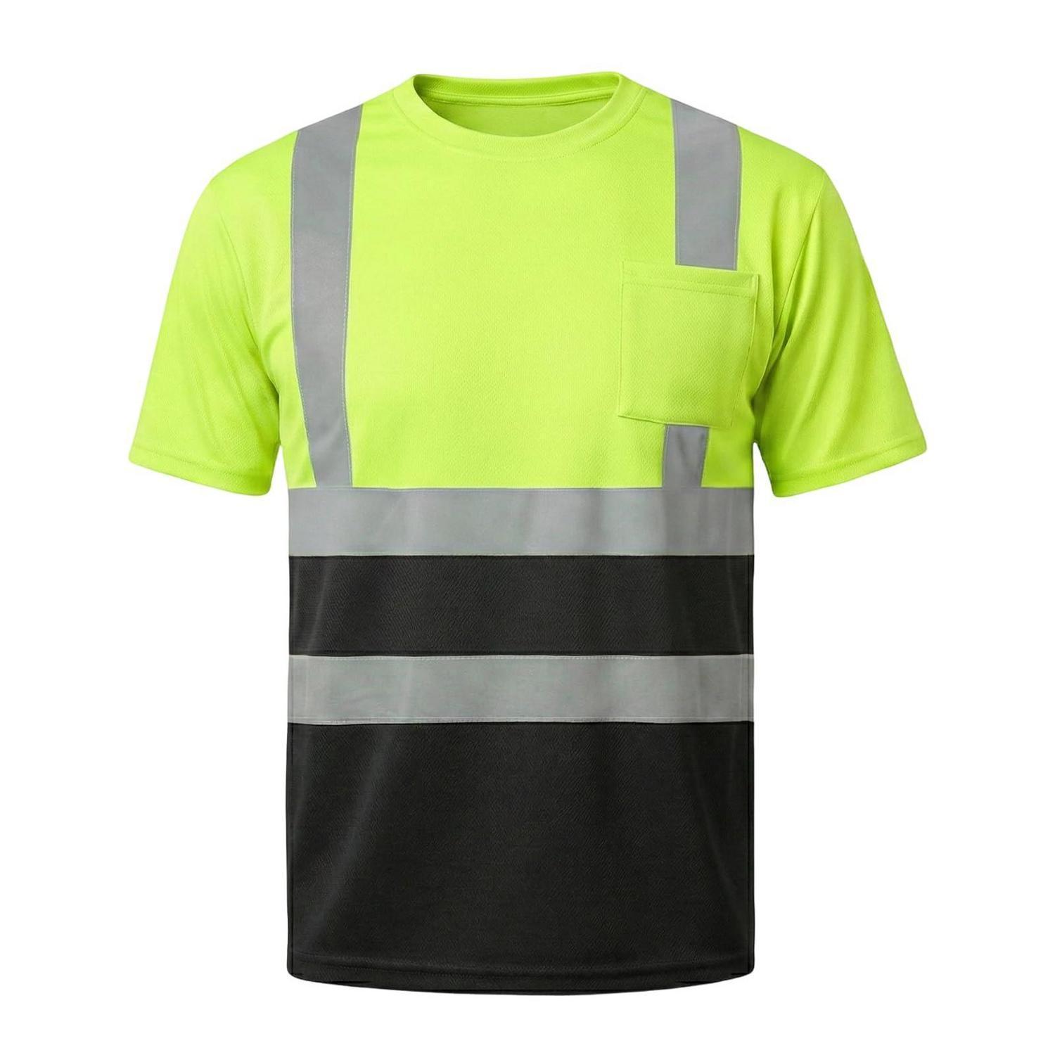 Warnschutz T-shirt Mit Reflektoren, Atmungsaktiv, Leicht, Kurzarm, Größe 3xl