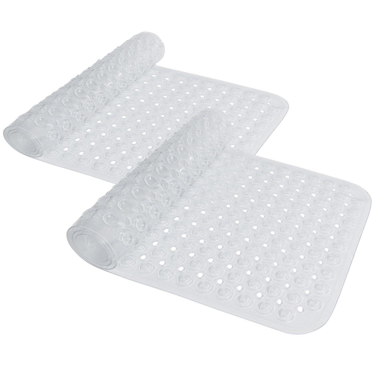 Badewannenmatte Rutschfest 100x40cm, 2 Stück, Bpa-frei, Maschinenwaschbar, Transparent
