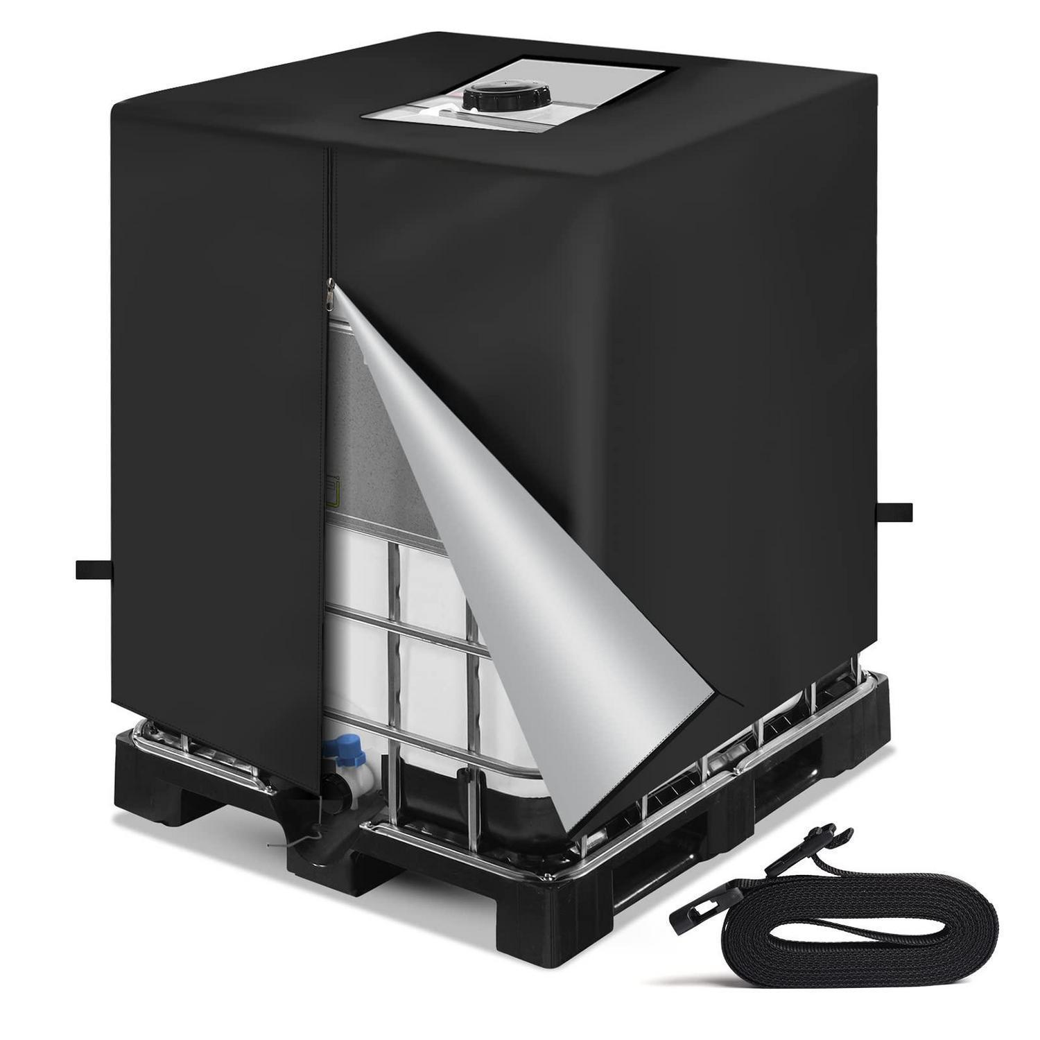 Ibc Tank Abdeckung 1000l Schwarz, 420d Oxford, Staubschutz, Uv-schutz, Winddicht