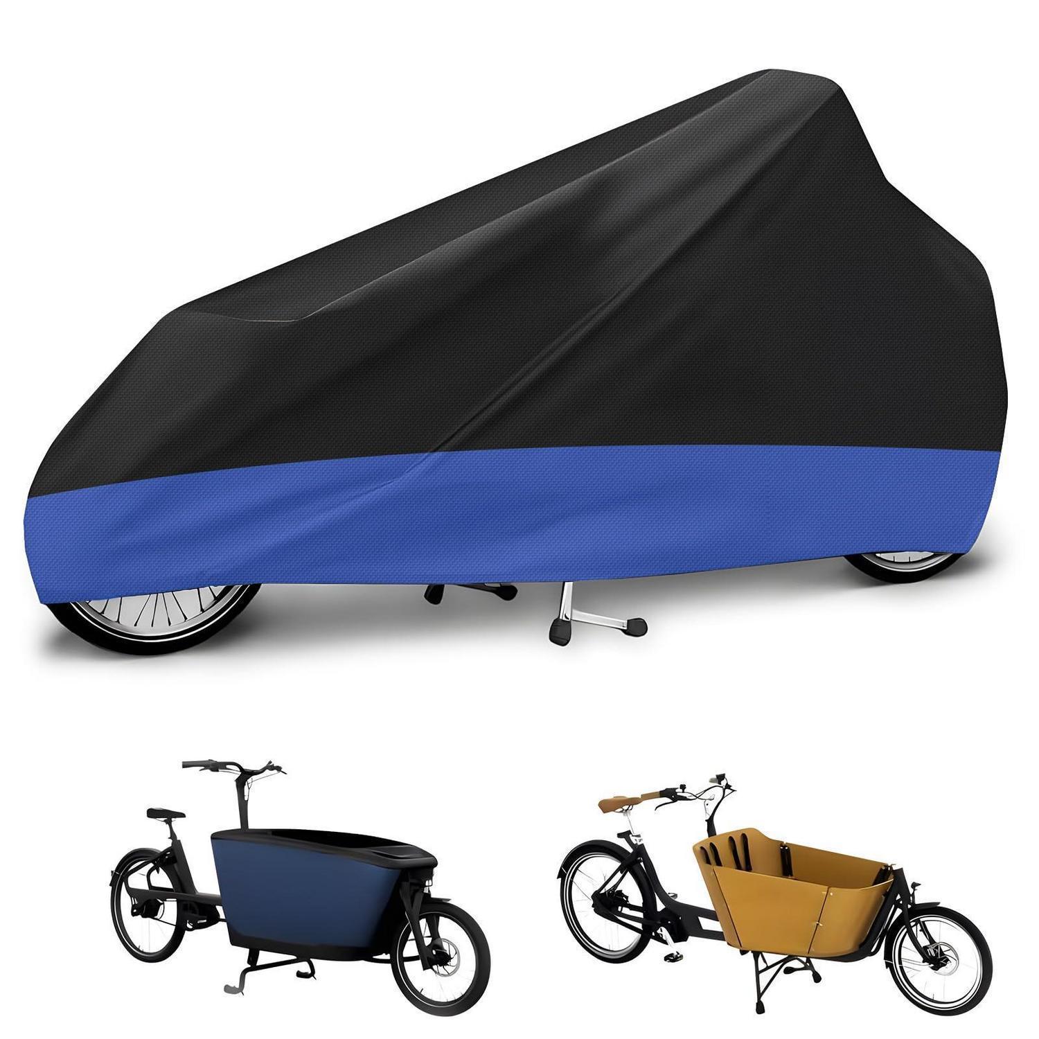 Lastenrad Abdeckung 420d Oxford Wasserdicht Windfest Mit Schlossloch Schwarz/blau