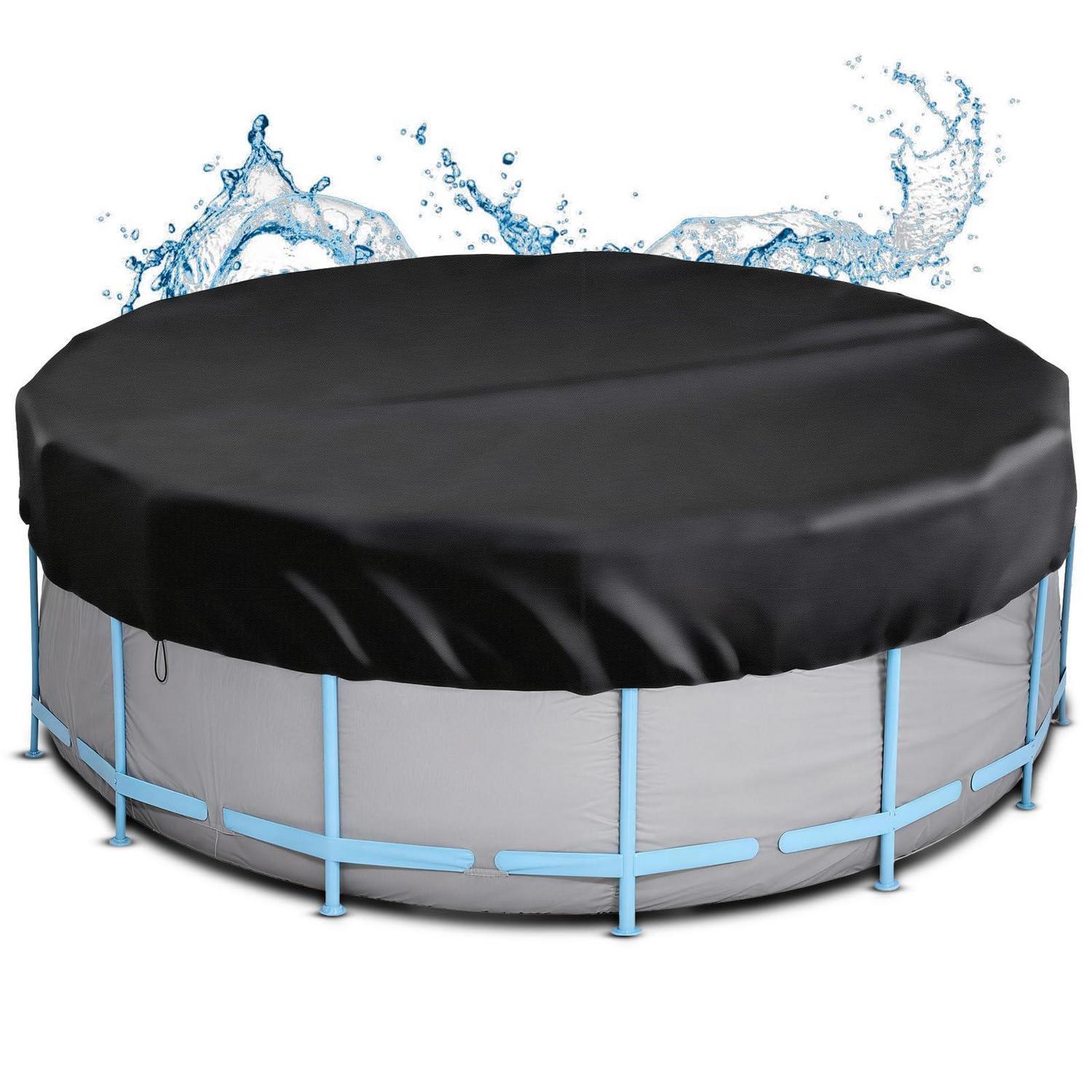 Poolabdeckung Rund Ø244 Cm, Solarabdeckplane Wasserdicht, Staubdicht, Uv-schutz, Mit Kordelzug