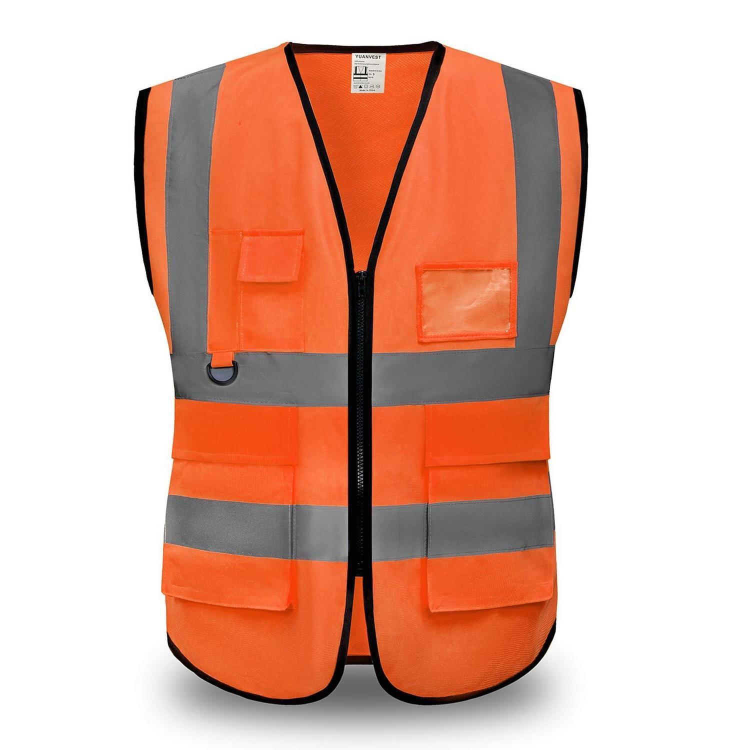 Sicherheitsweste Mit Hoher Sichtbarkeit, 2 Zoll Reflektoren, Größe 4xl, Orange