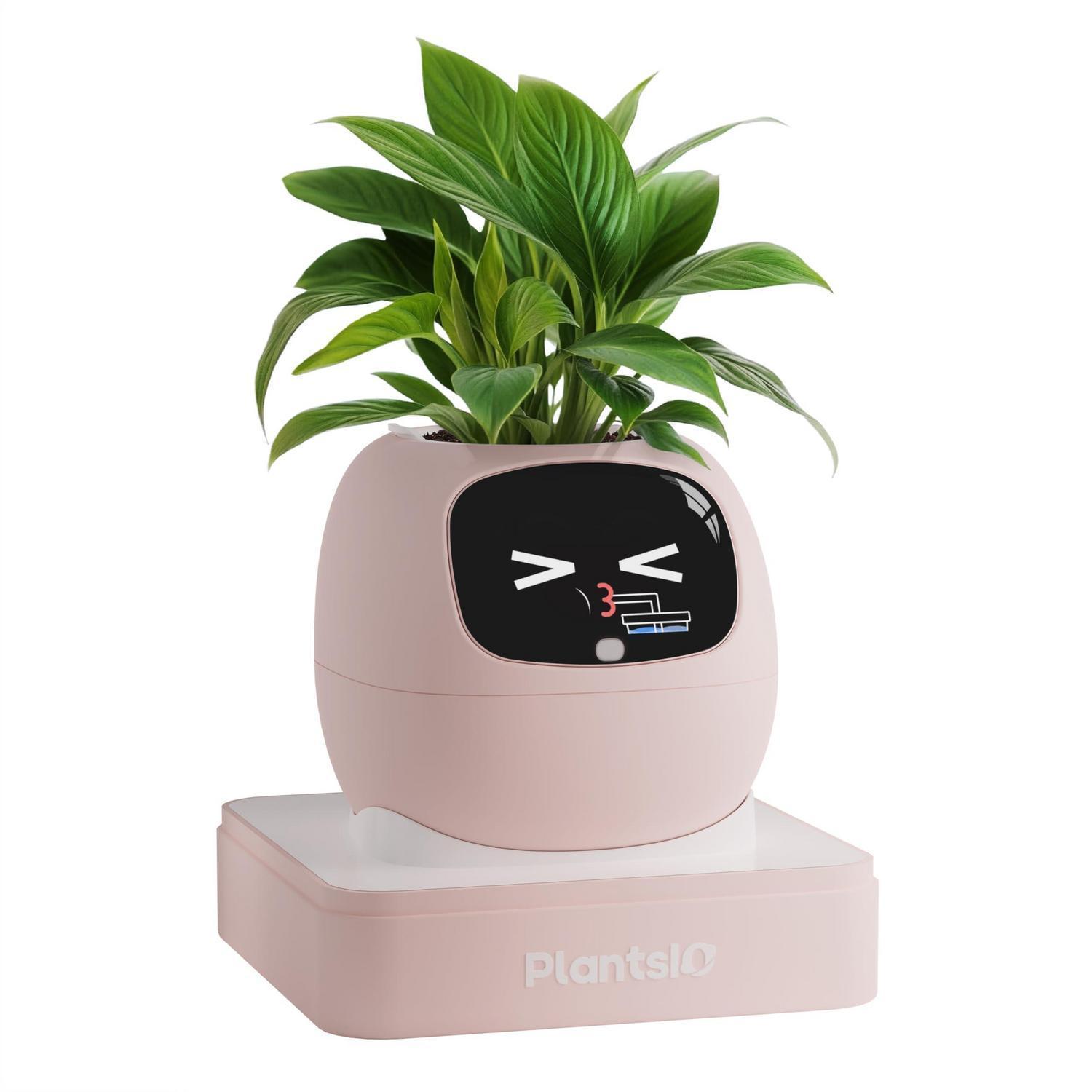 Intelligenter Blumentopf Mit Automatischer Bewässerung Und Display, Pink