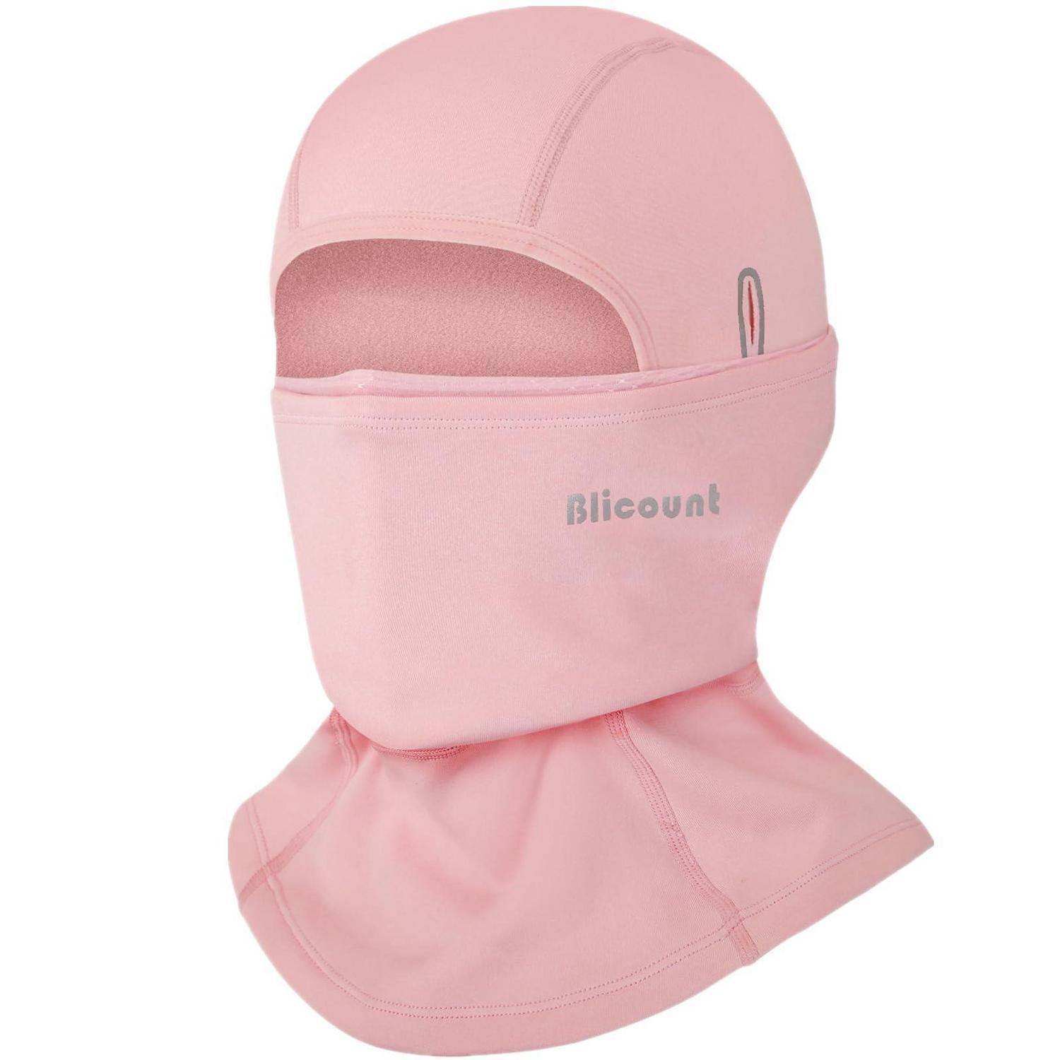 Sturmhaube Winter Balaclava Damen Herren Winddicht Warm Atmungsaktiv Für Ski, Radfahren, Outdoor Rosa