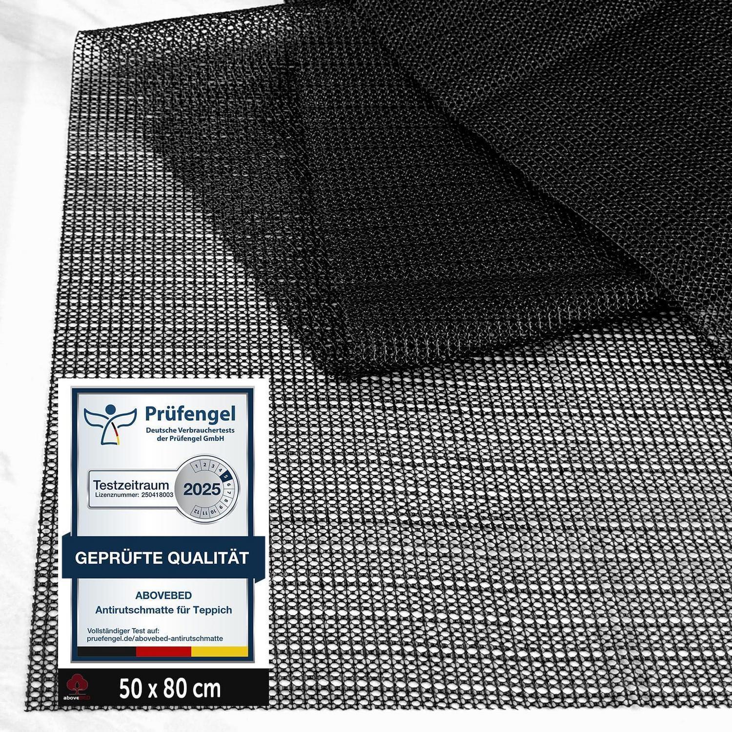 Antirutschmatte Für Teppich 50x80cm, Rutschfest, Zuschneidbar, Schwarz