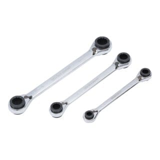 Bgs Technic - Ratschen-Ringschlüssel-Satz 4-in-1 sw 8 x 9 - 18 x 19 mm