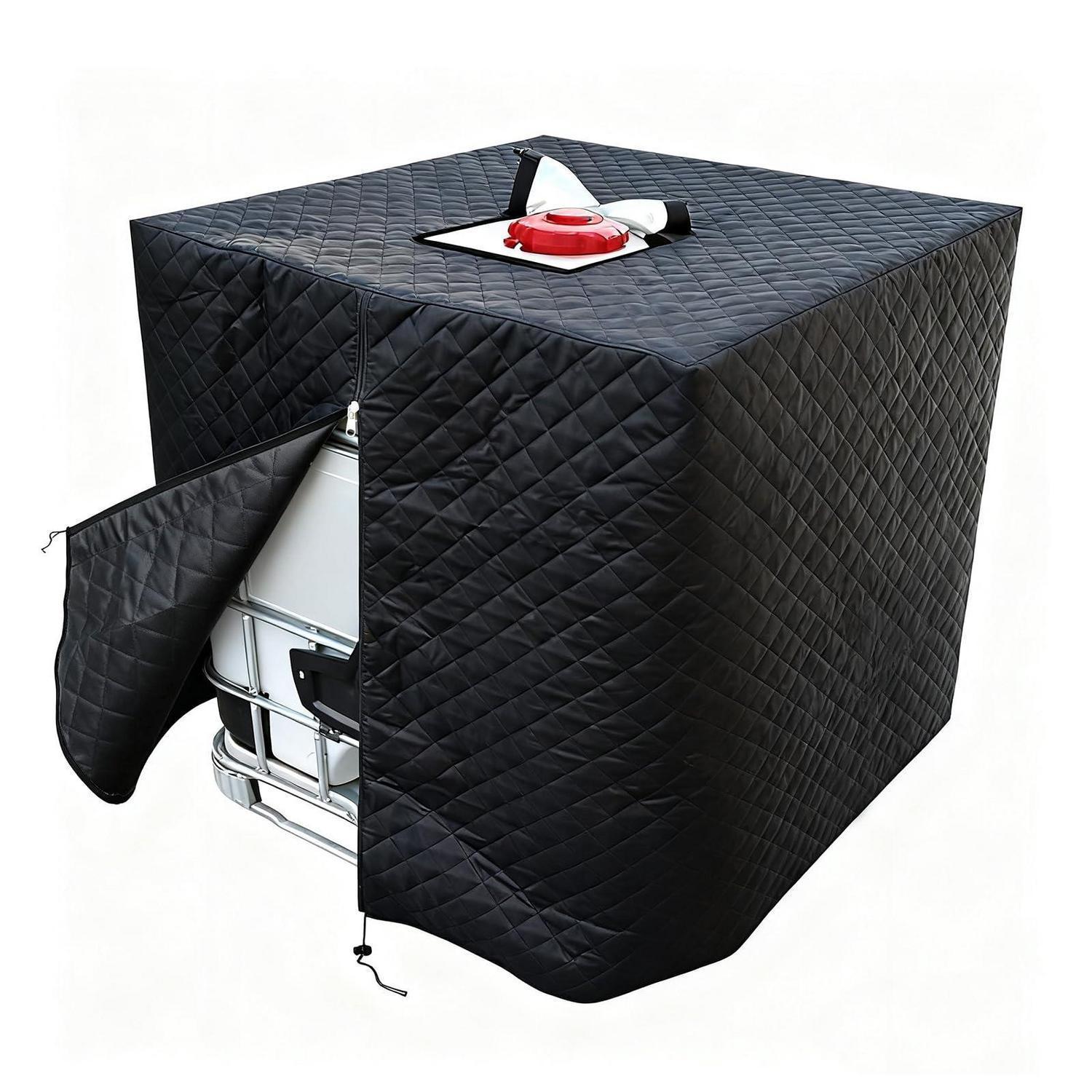 Ibc Tank Abdeckung Winterfest 1000l Mit Reißverschluss, Frostschutz & Uv-schutz