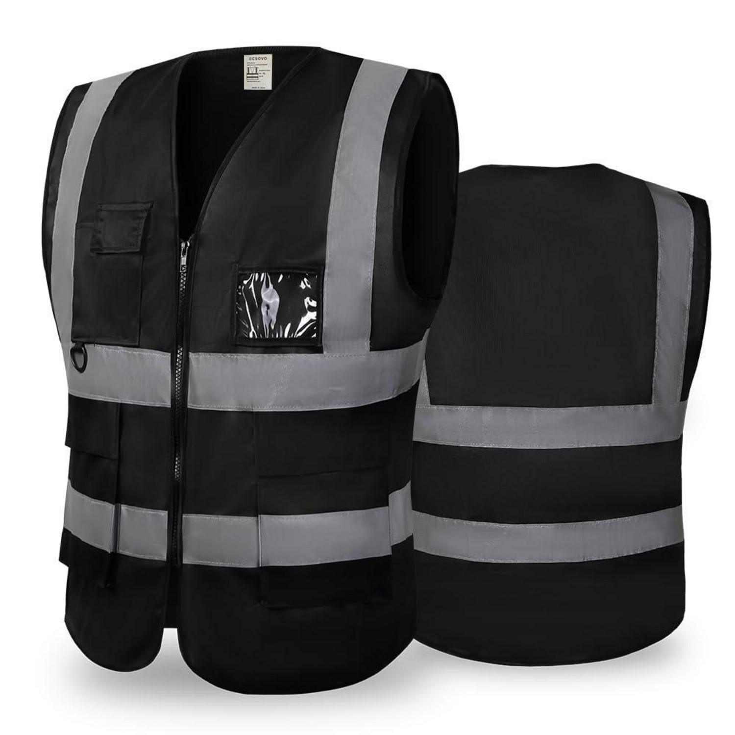 Warnweste Für Damen Und Herren Mit Taschen, Hohe Sichtbarkeit, Xl
