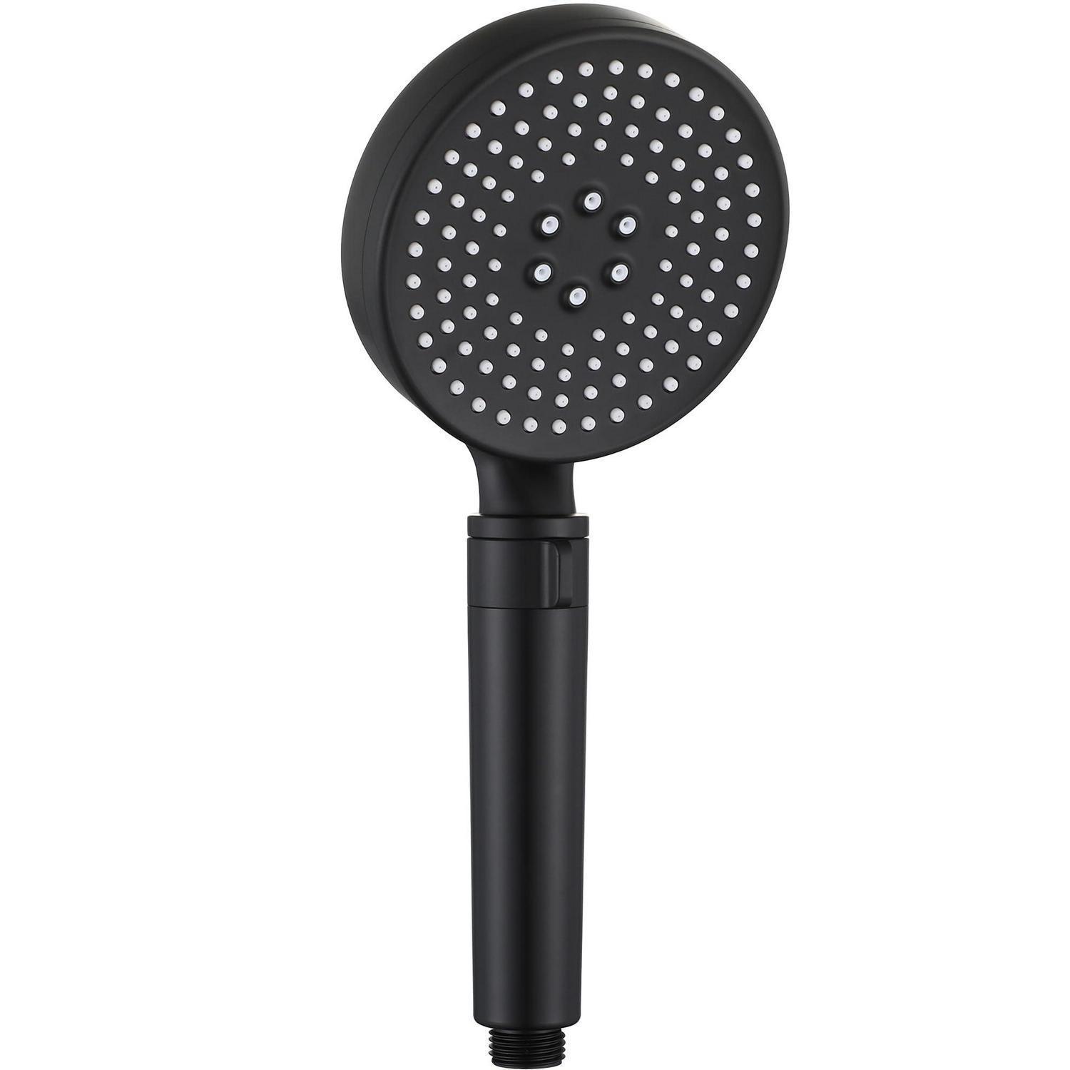 Handbrause 4.6l/min Wassersparend Mit 2 Strahlarten, Schwarz