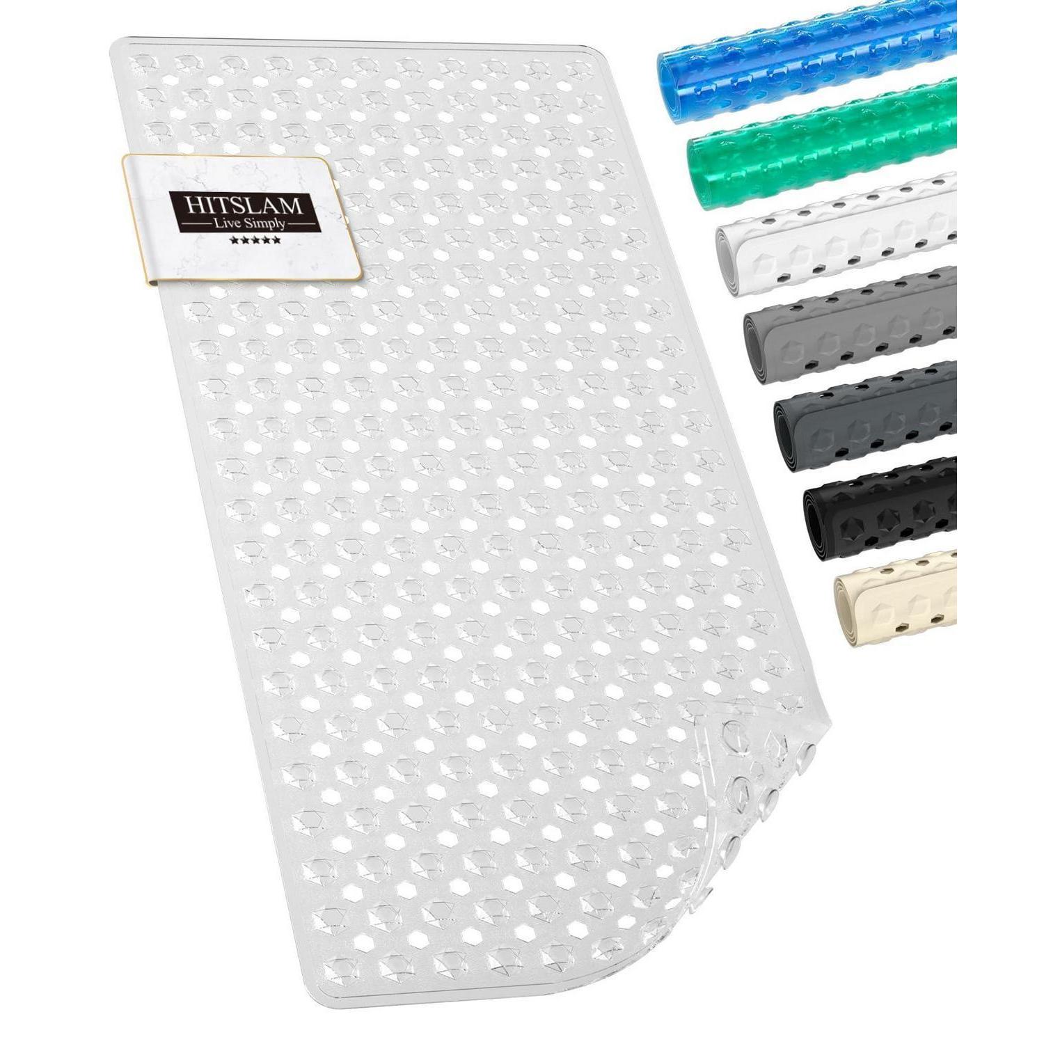 Badewannenmatte Rutschfest 89x40cm, Bpa-frei, Schimmelresistent, Maschinenwaschbar