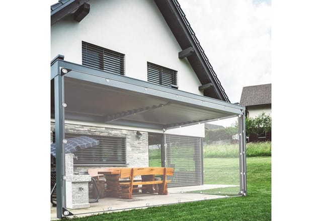 Transparente Abdeckplane 1.5x2m, Wasserdicht, Reißfest, Mit Ösen