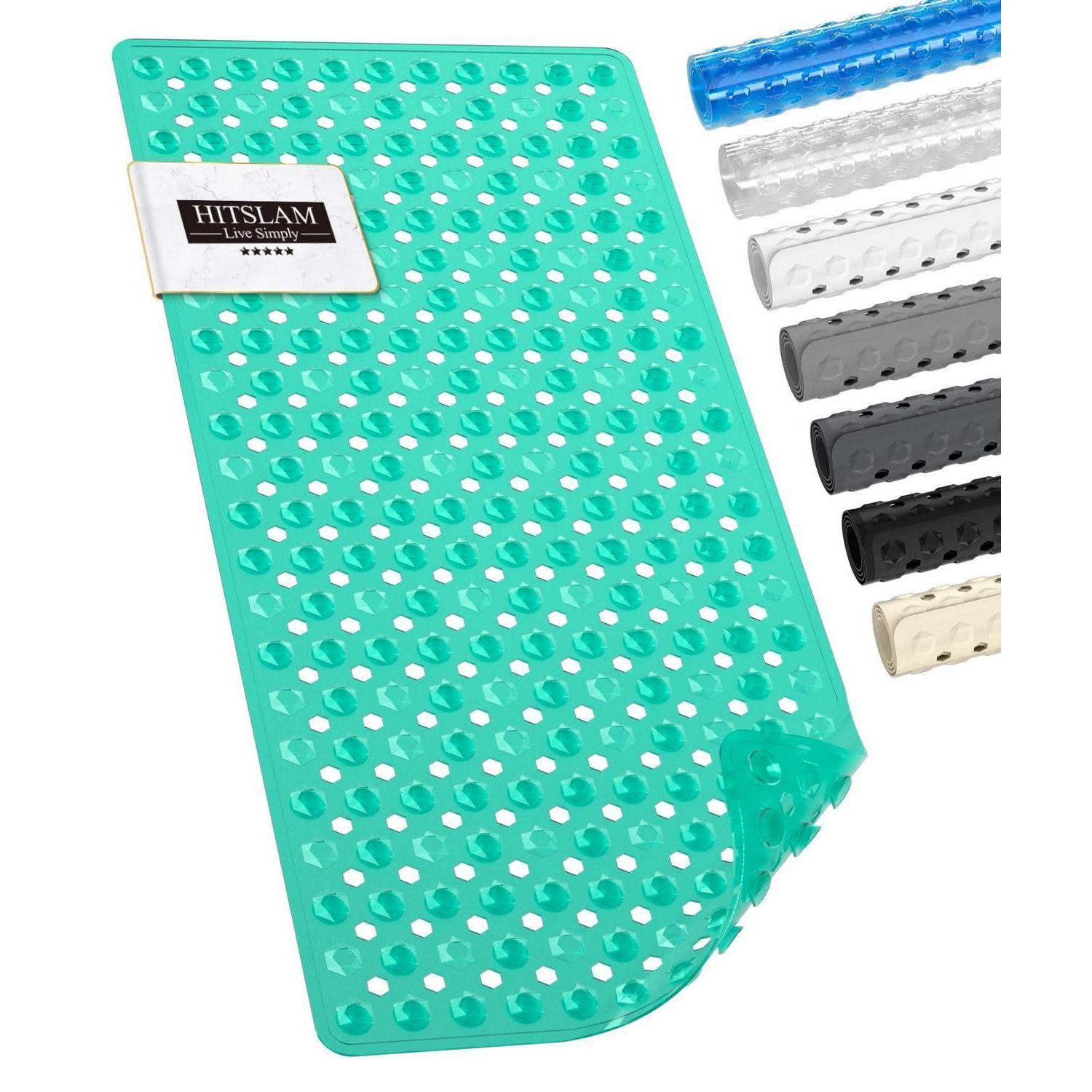 Badewannenmatte Rutschfest 89x40cm, Bpa-frei, Schimmelresistent, Maschinenwaschbar, Grün