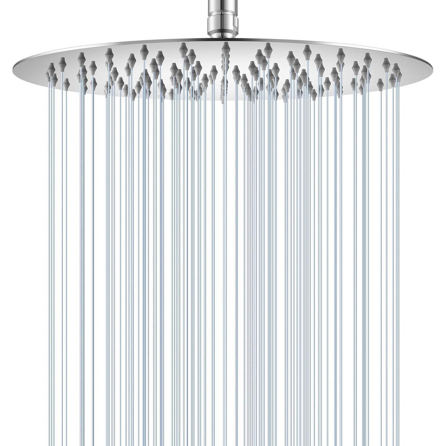 Regendusche 30cm Rund Chrom, 12 Zoll Edelstahl, Wassersparend, Anti-kalk-düsen