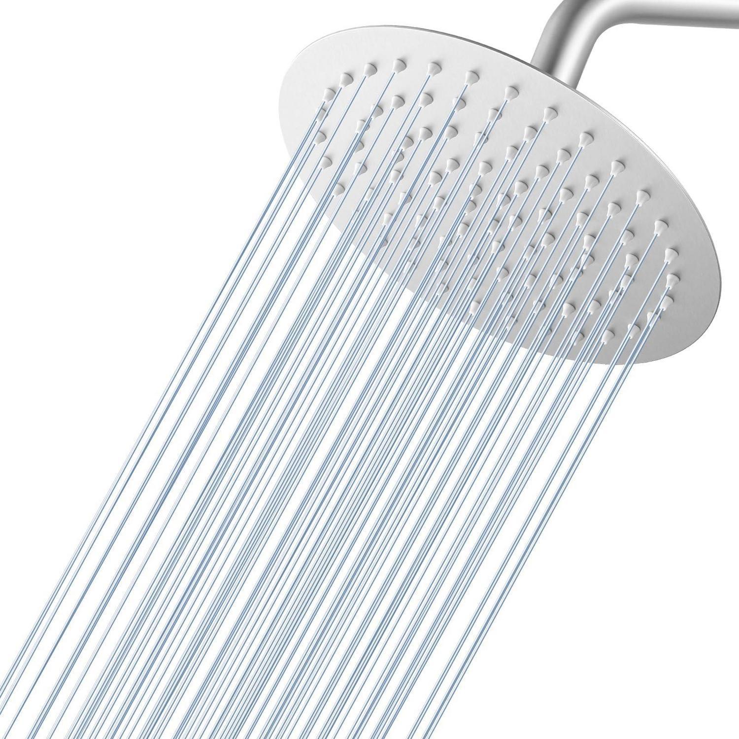 Regendusche 20cm Gebürstetes Nickel, 8 Zoll Edelstahl, Wassersparend, Anti-kalk-düsen