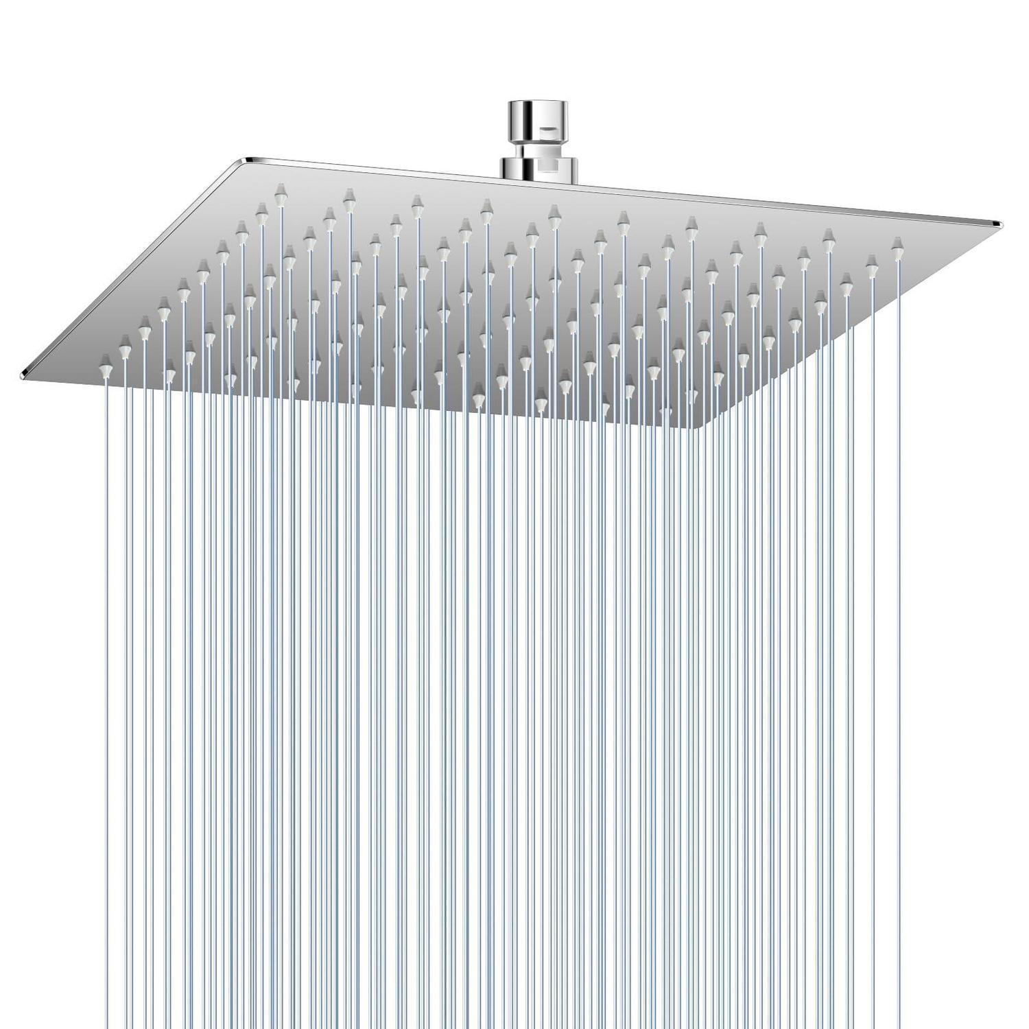 Regendusche 25cm Poliertes Chrom, Edelstahl, 121 Antikalk-düsen, Wassersparend
