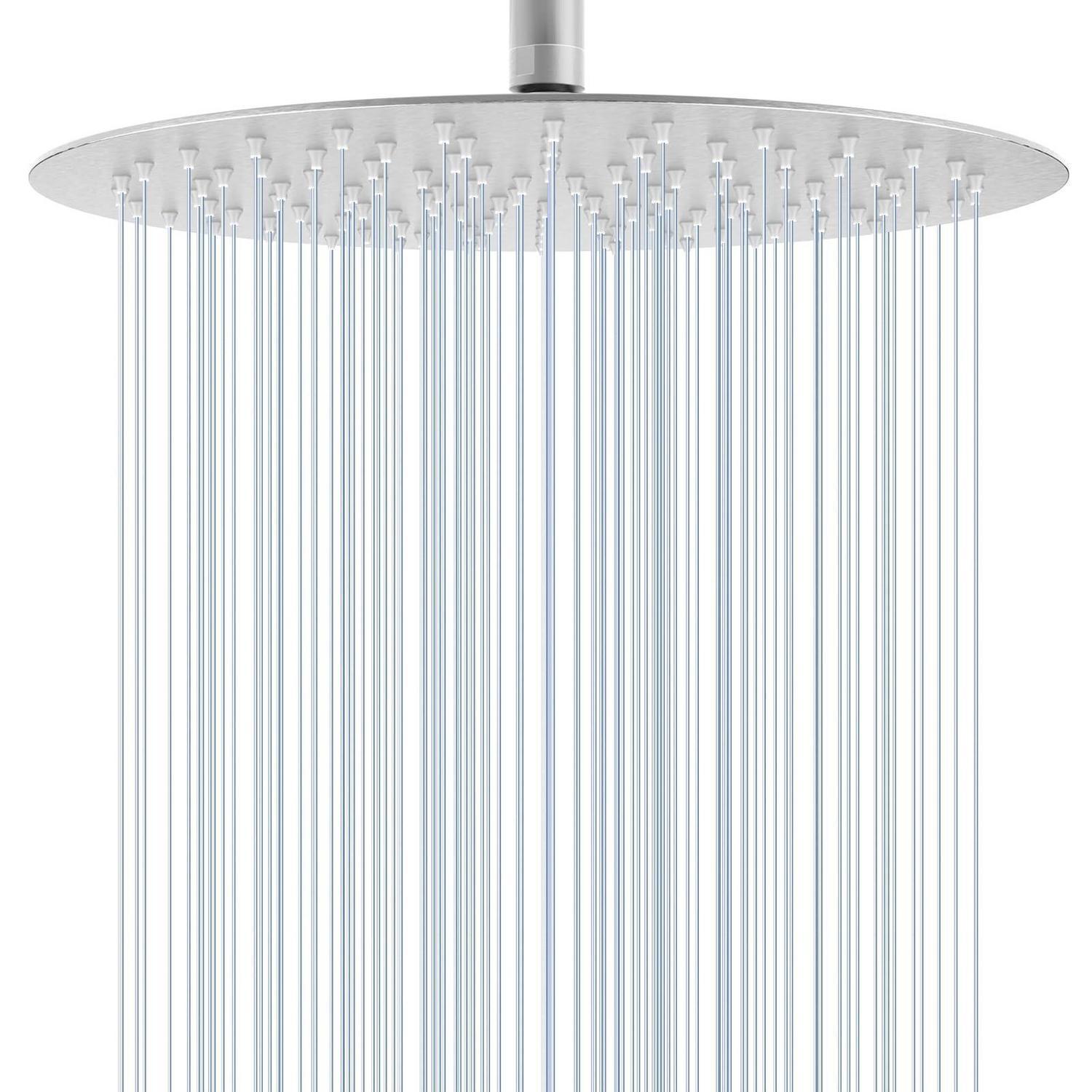 30cm Regendusche Duschkopf Gebürstetes Nickel, 12 Zoll Edelstahl, Wassersparend, Anti-kalk-düsen