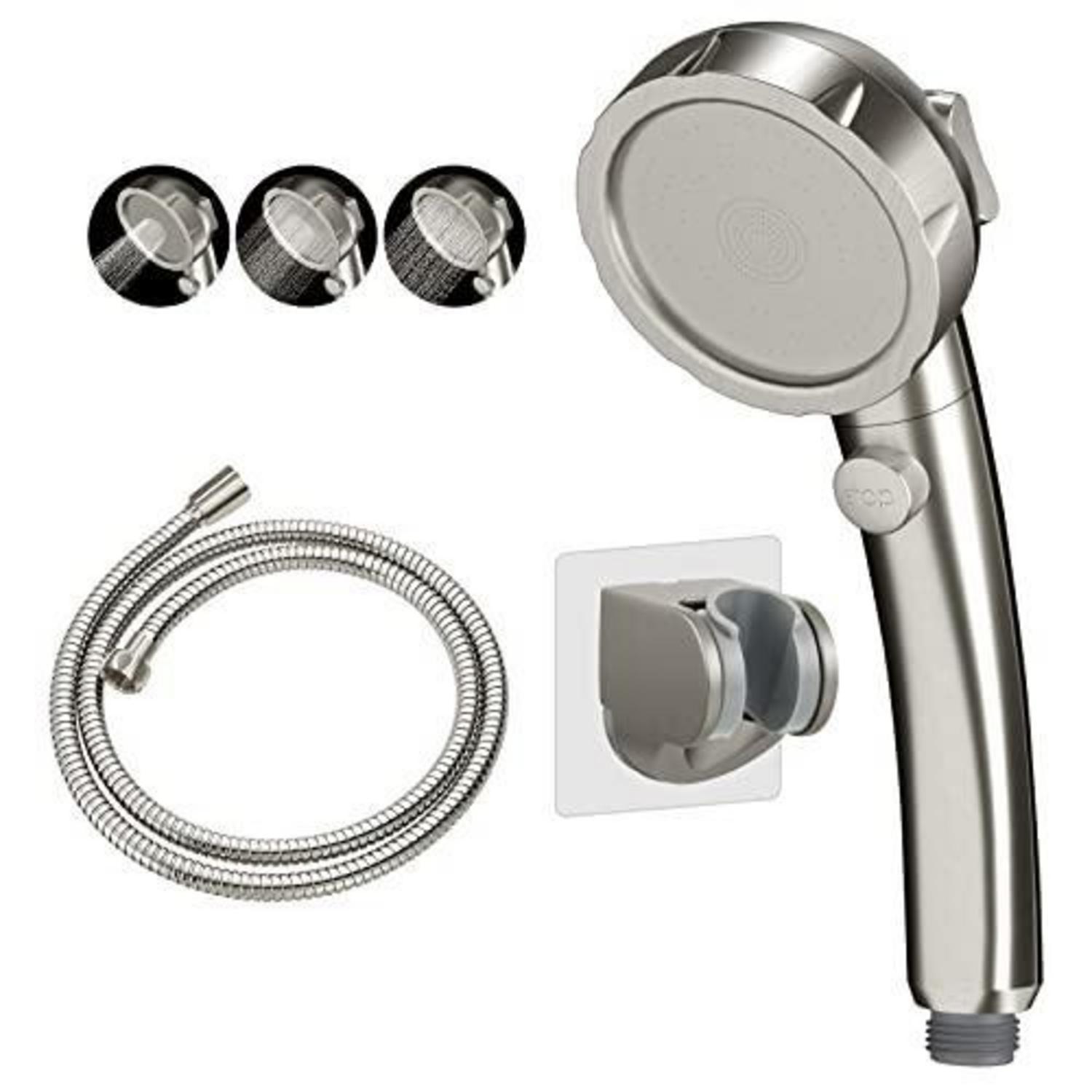 Handbrause Mit On/off-schalter, 3 Sprühmodi, Bohren-frei, Gebürstetes Nickel