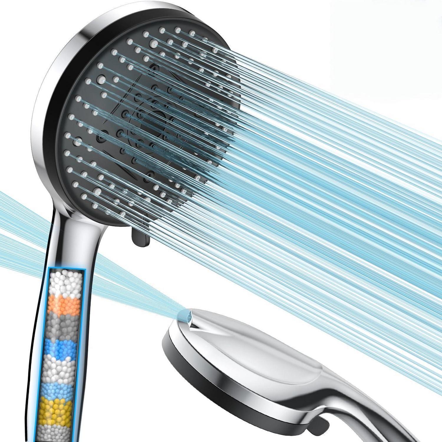 Handbrause Mit 10 Strahlarten Und 20-schicht-filter Für Weicheres Wasser