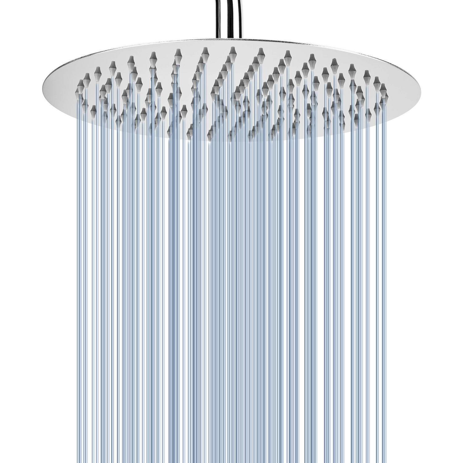 Regenbrause 25cm Edelstahl Hochdruck Duschkopf Mit Kugelgelenk Chrom