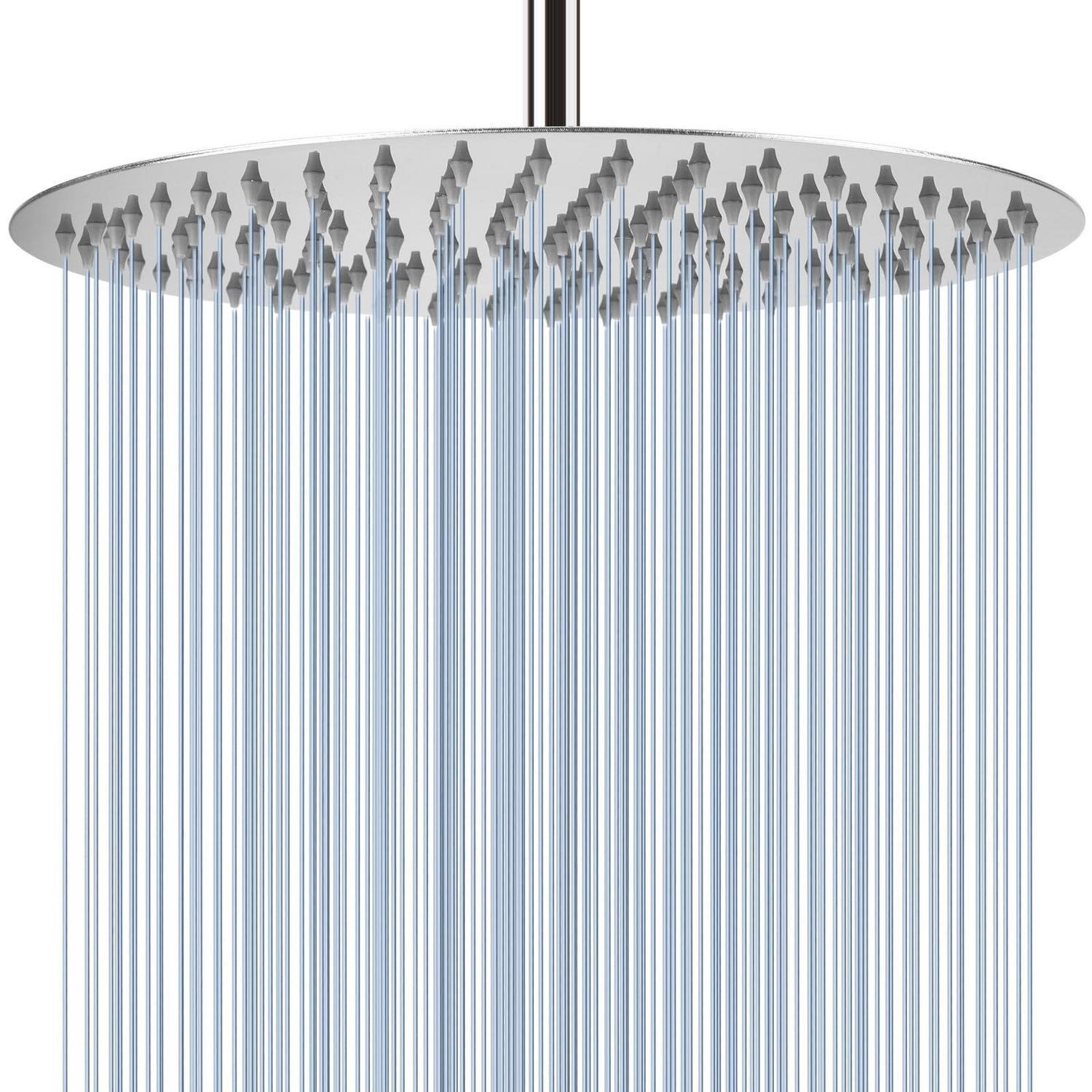 Regenbrause 40.5cm Edelstahl, Hochdruck Duschkopf Mit Kugelgelenk, Wand/deckenmontage, Chrom