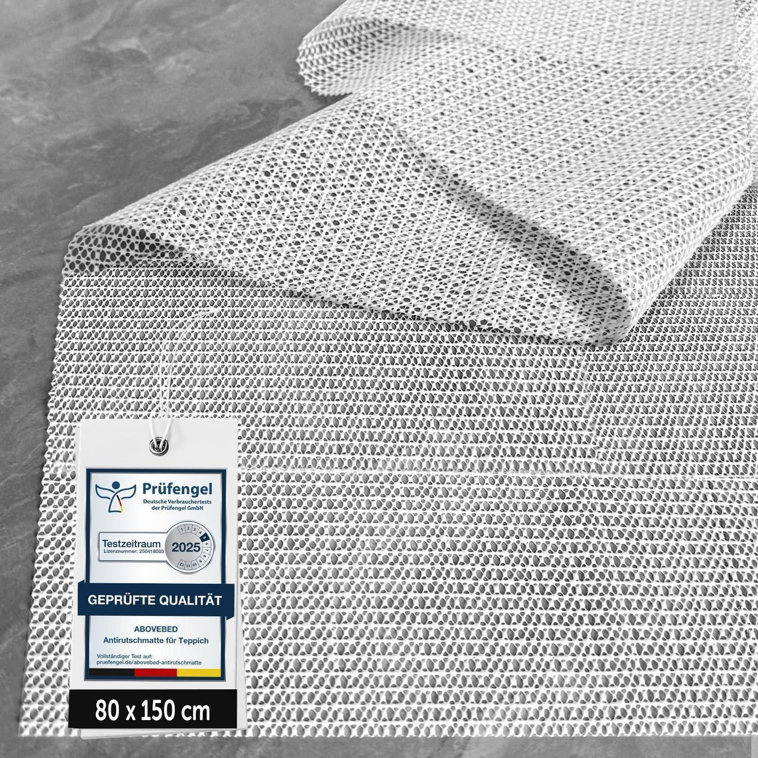 Antirutschmatte Für Teppich 80x150cm, Rutschfest, Zuschneidbar, Pvc, Weiß