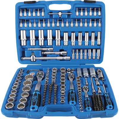 BGS TECHNIC Steckschlüssel-Satz, 2247, 6,3mm (1/4"), 10mm (3/8"), 12,5mm (1/2"), 192-tlg.