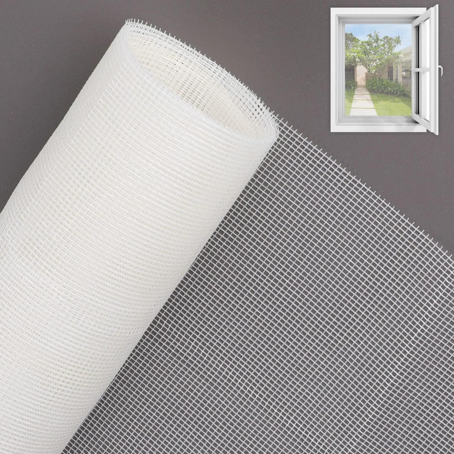 Fliegengitter Katzensicher Fiberglas 250x120cm Weiß Insektenschutz Netz Für Fenster & Türen