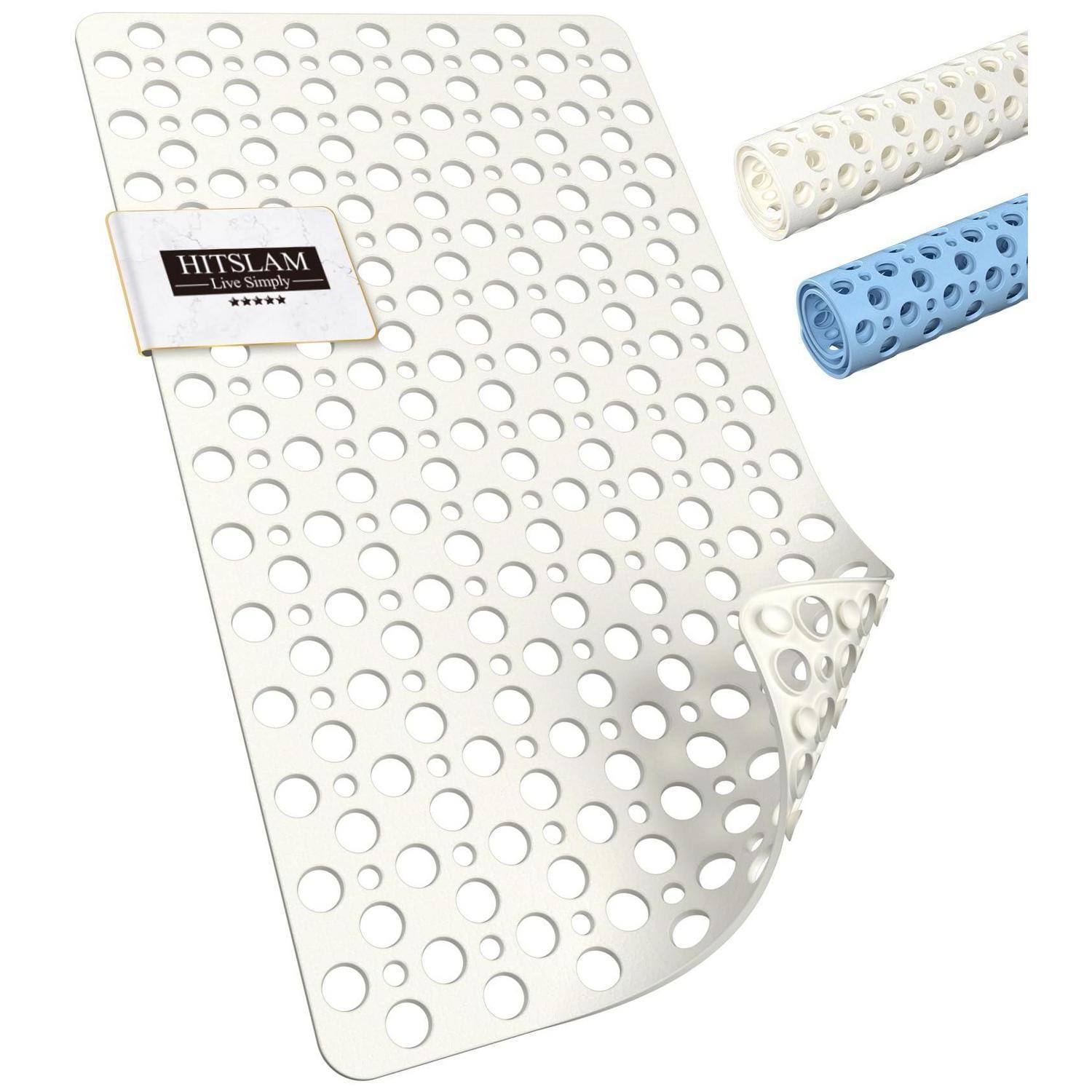 Badewannenmatte Rutschfest 75x43cm Tpe, Schimmelresistent, Bpa-frei, Maschinenwaschbar, Weiß