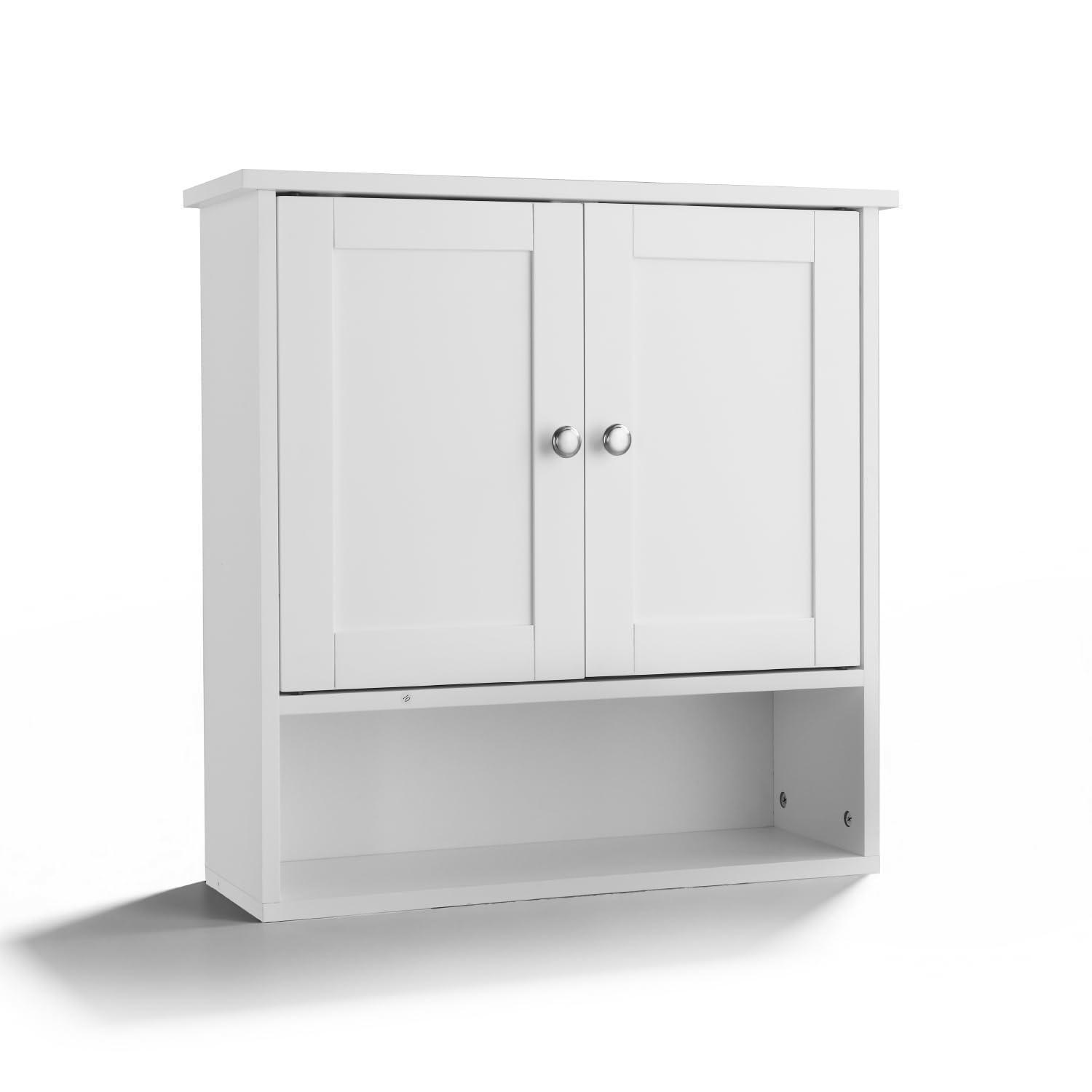 Hängeschrank Mit 1 Tür, Verstellbarem Einlegeboden, 60x20x60 Cm, Weiß