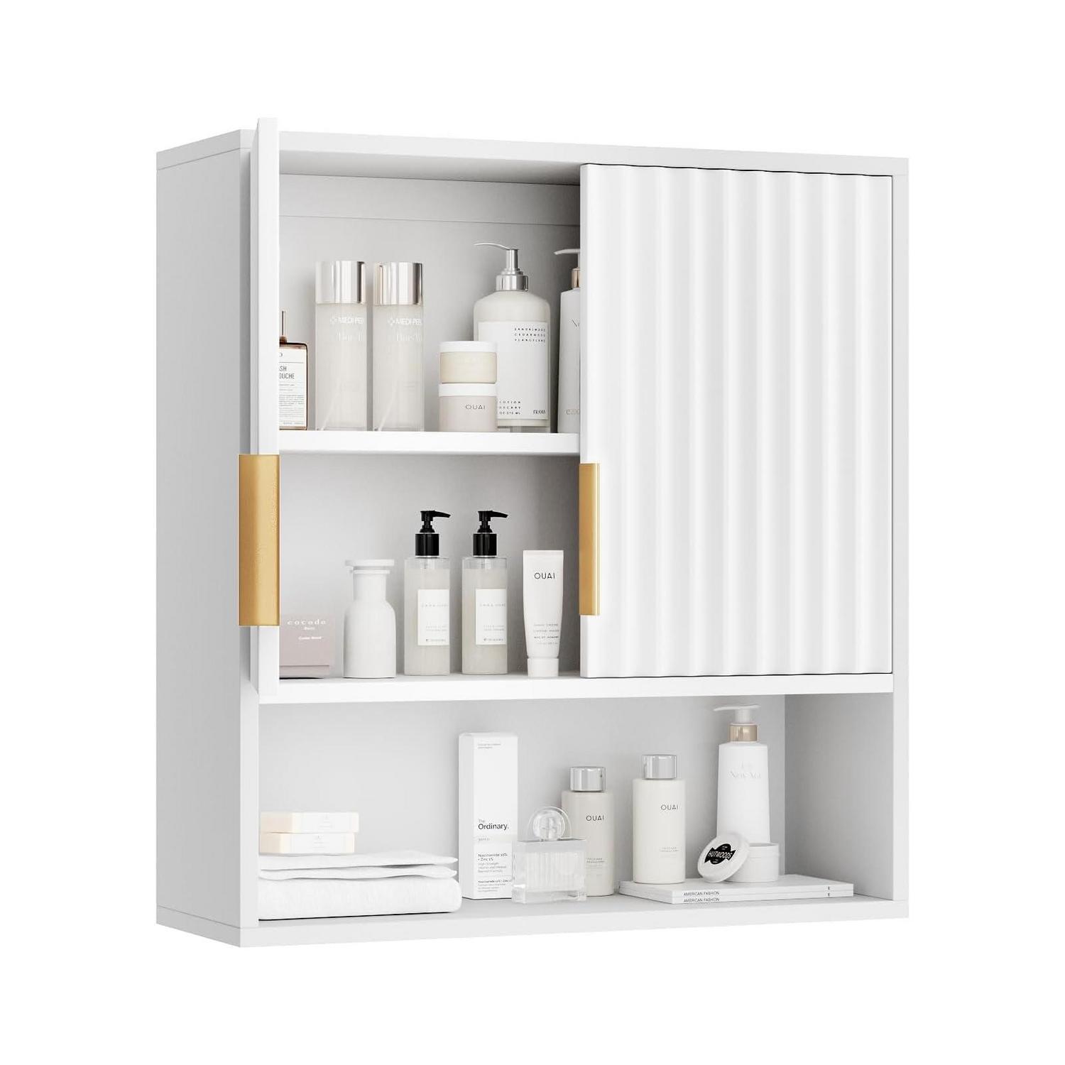 Hängeschrank Mit Tür, Badschrank, Küchenschrank, Medizinschrank, Weiß