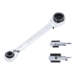 Bgs Technic - Ratschen-Ringschlüssel 4-in-1 sw 10 x 13 - 17 x 19 mm