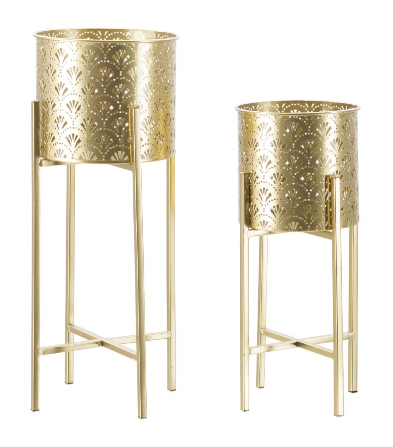 Vasenhalter-set Von Goldy, 2-teilig -b- Cm Ø 21x52-19x42