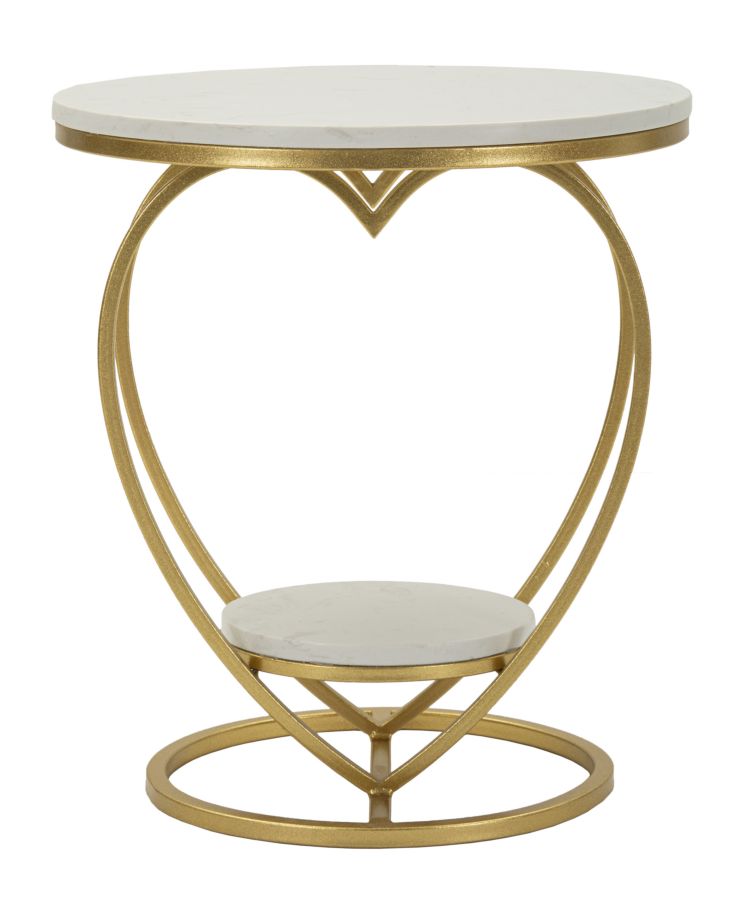 Tisch Herz Gold Cm Ø 40x45.5
