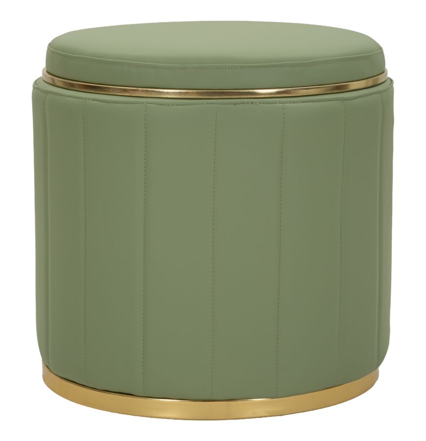 Puff Mit Behälter London Green Cm Ø 46,5x44
