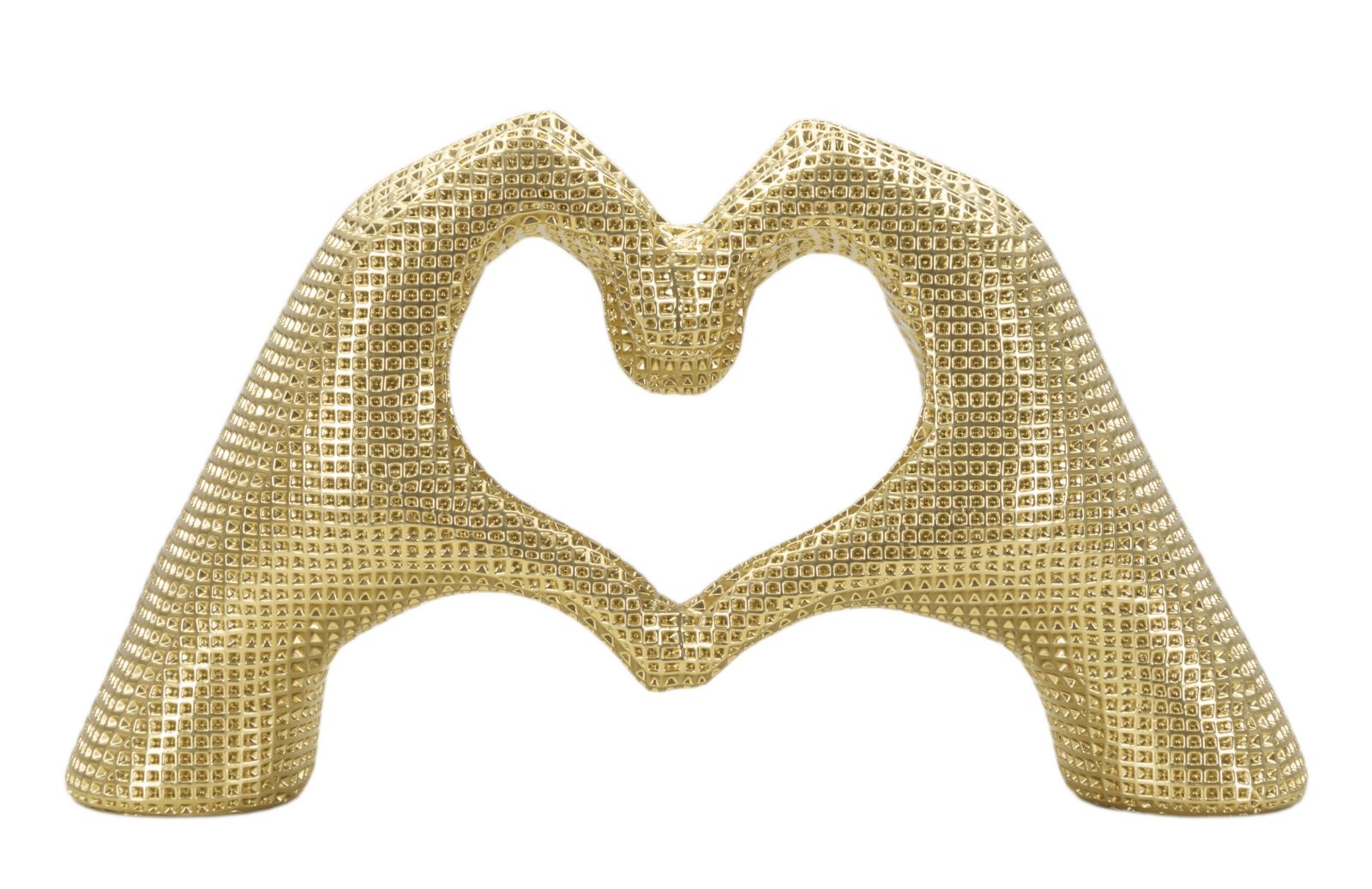 Goldene Liebes-skulptur 25 X 7,5 X 13,5 Cm